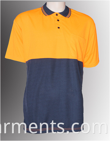 Men's safety polo shirt short sleeve